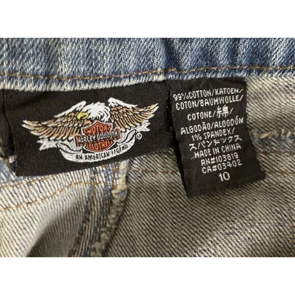 Harley Davidson Jeans Womens 10- 31/29 Embroidered Boot Cut - Picture 3 of 4